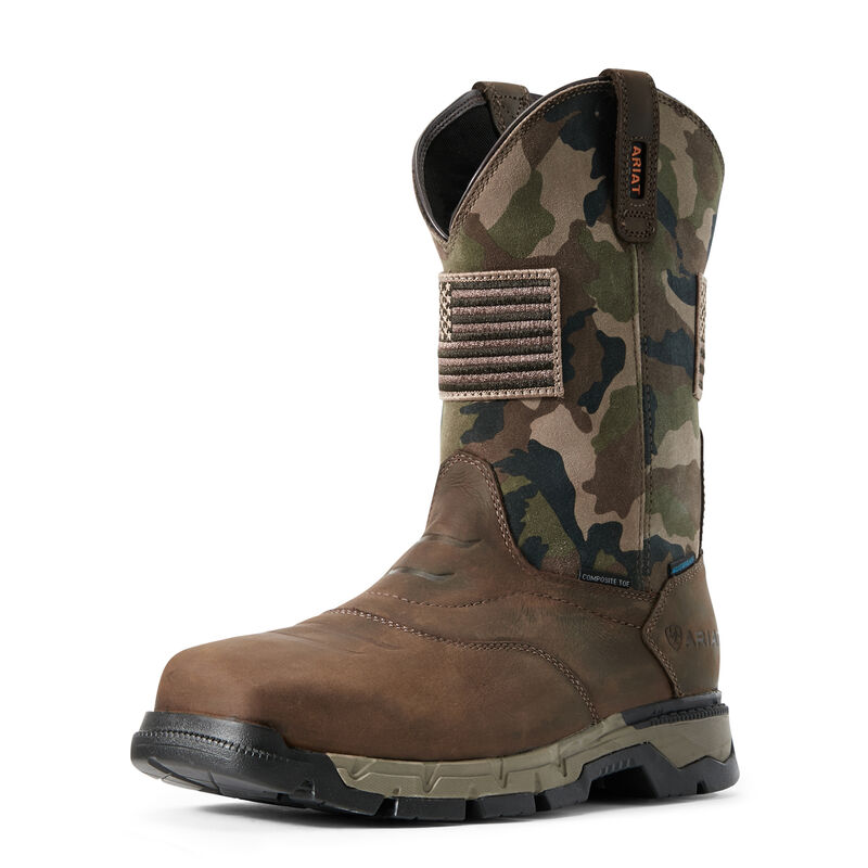 Ariat Arbeitsschuhe Herren - Rebar Flex Patriot Waterproof Composite Toe DunkelBraun ( ECUJQ-8543 )